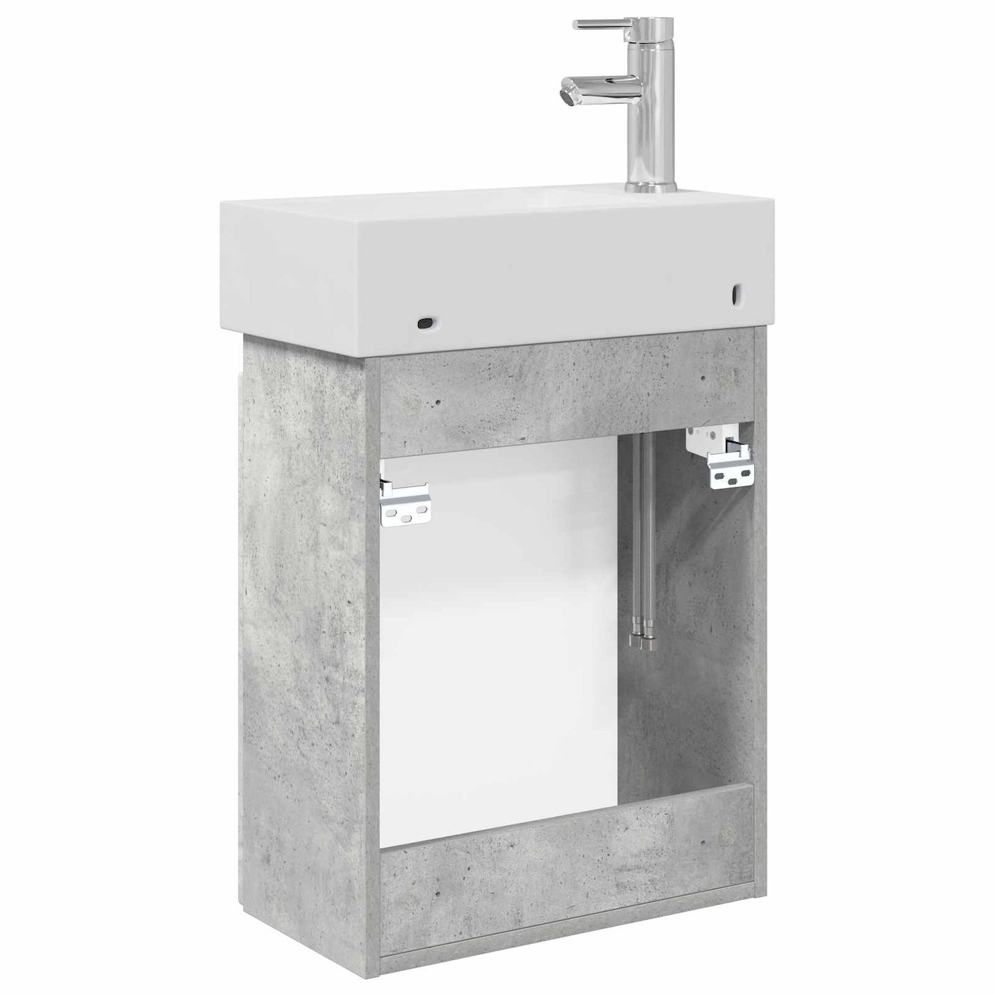 Mobile bagno con rubinetto Grigio Cemento 45,5 x 25,5 x 84 cm | homemem39
