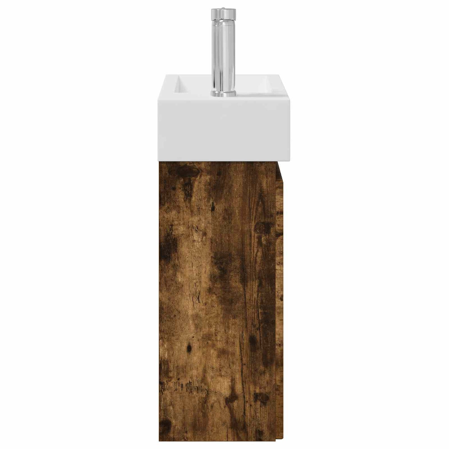 Mobile bagno con rubinetto Rovere Fumo 45,5 x 25,5 x 84 cm