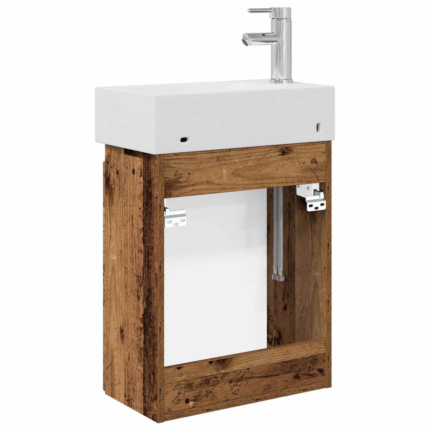 Mobile bagno con rubinetto Legno antico 45,5 x 25,5 x 84 cm | homemem39