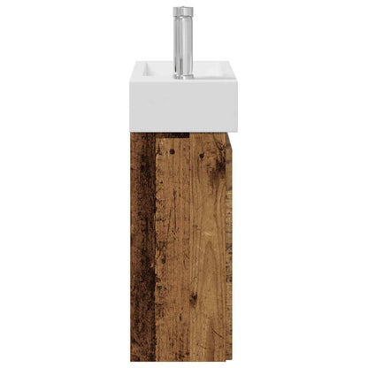 Mobile bagno con rubinetto Legno antico 45,5 x 25,5 x 84 cm | homemem39
