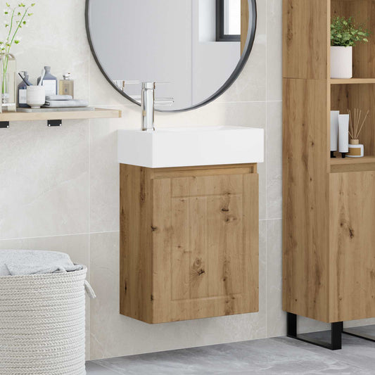 Mobile bagno con rubinetto Rovere Artigianale - homemem39