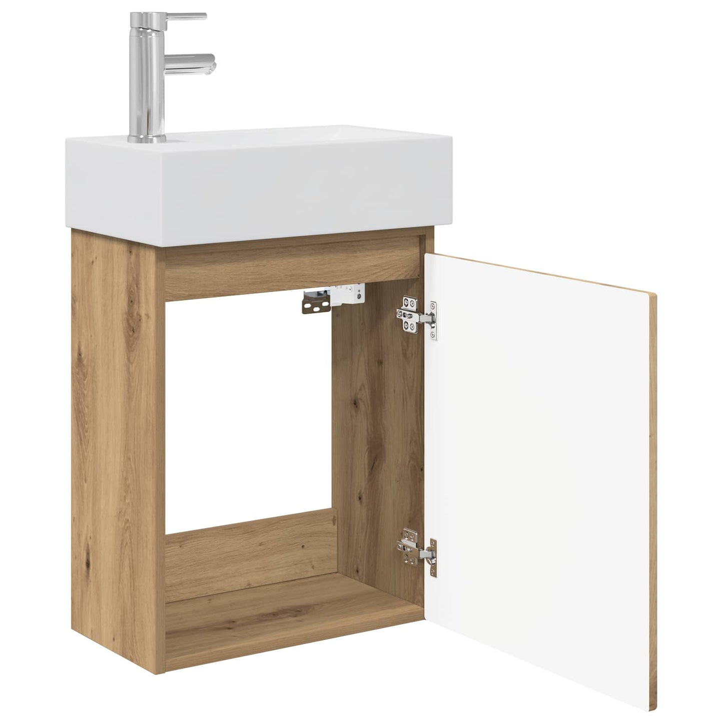 Mobile bagno con rubinetto Rovere Artigianale