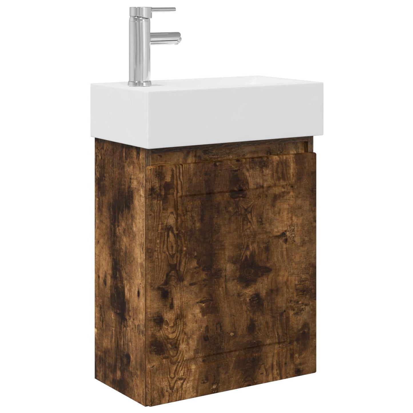 Mobile bagno con rubinetto Rovere Fumo 45,5 x 22,5 x 84 cm | homemem39