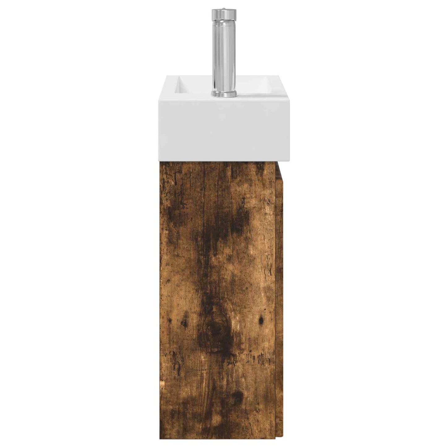 Mobile bagno con rubinetto Rovere Fumo 45,5 x 22,5 x 84 cm | homemem39