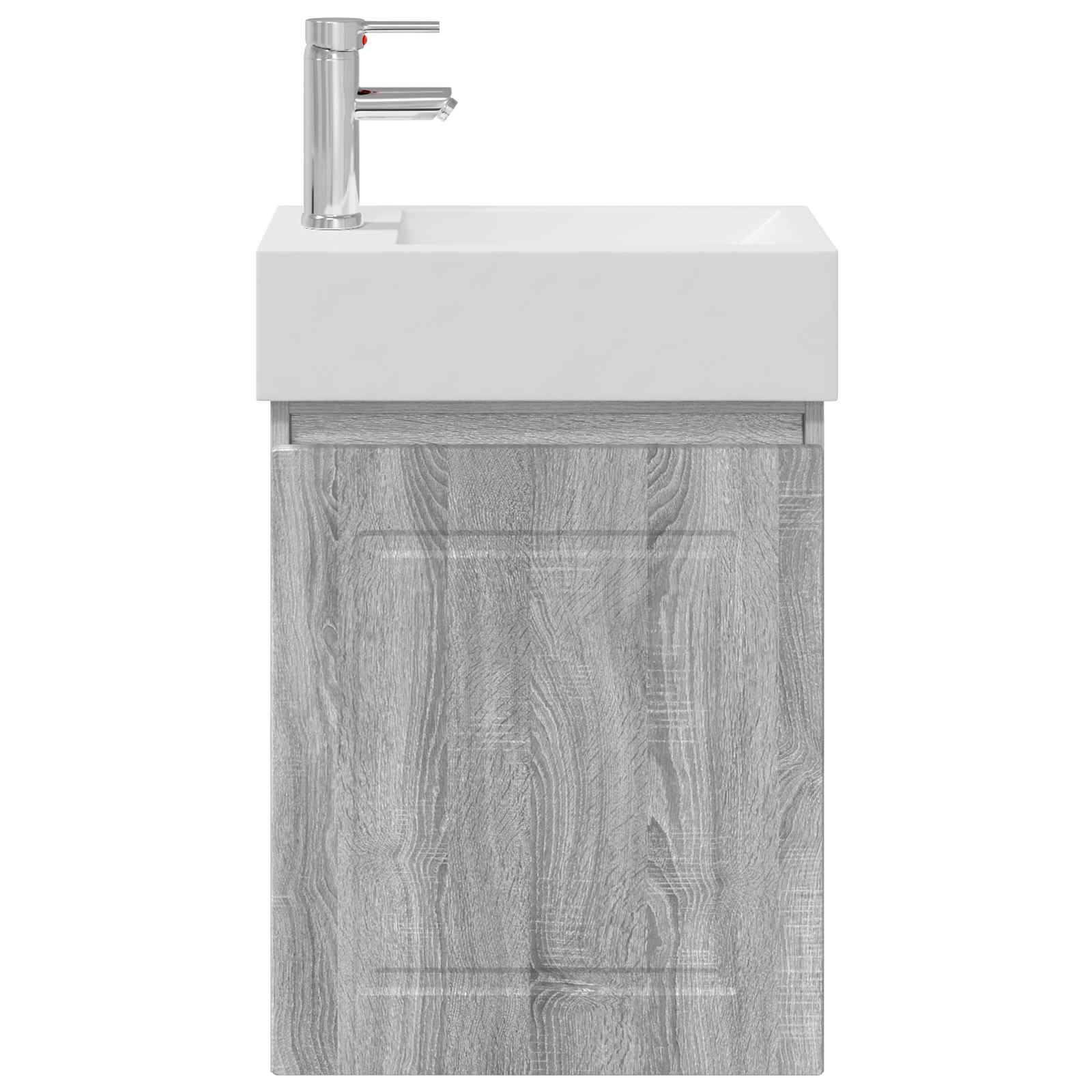 Mobile bagno con rubinetto Sonoma grigio 45,5 x 22,5 x 84 cm | homemem39