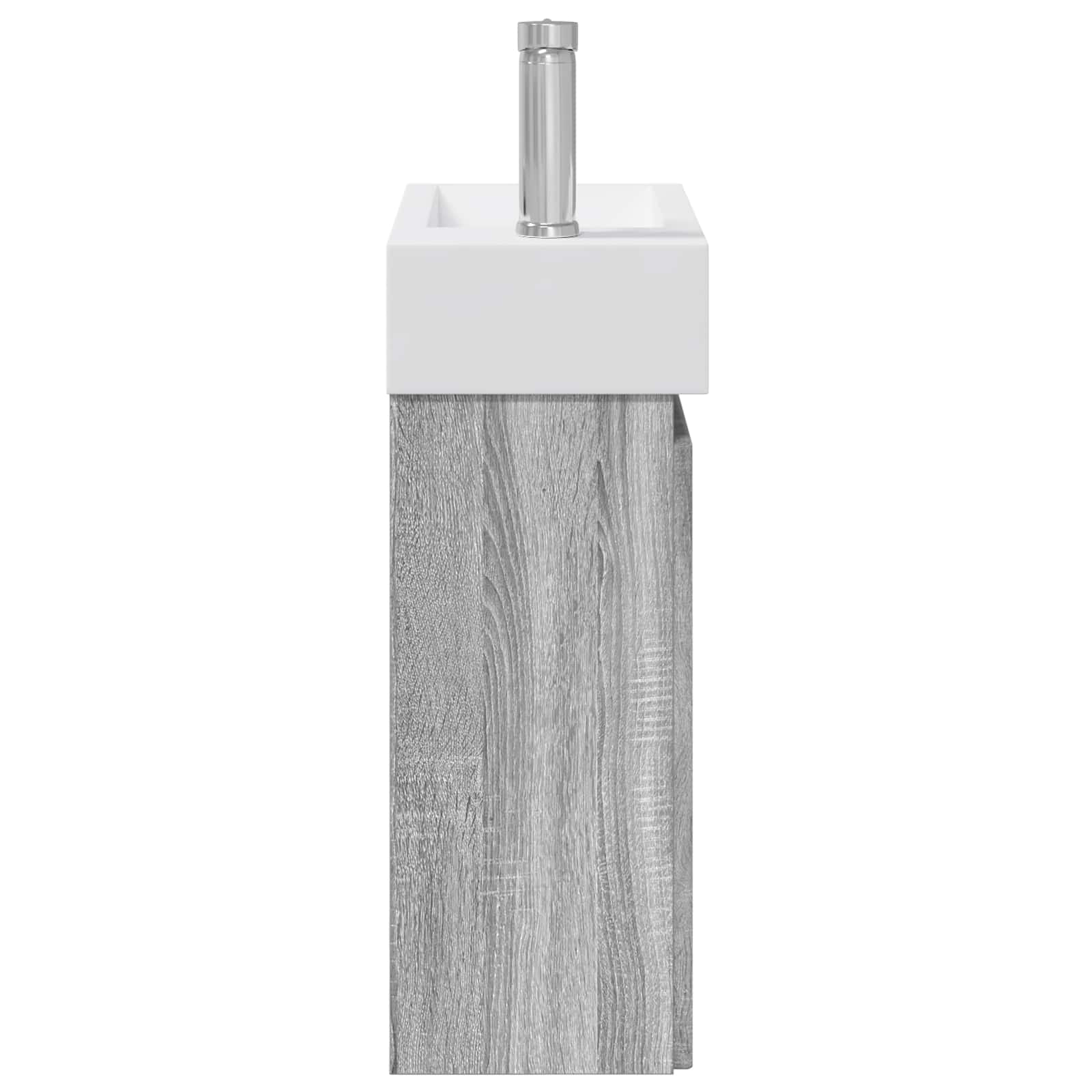Mobile bagno con rubinetto Sonoma grigio 45,5 x 22,5 x 84 cm | homemem39