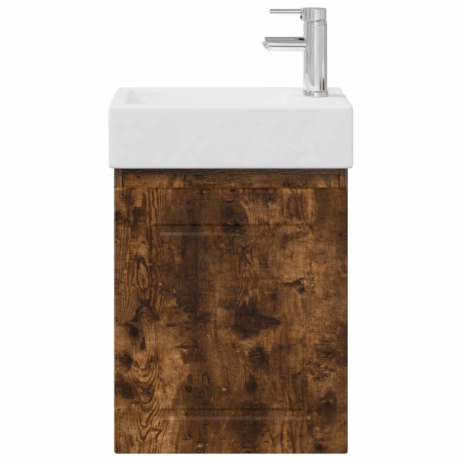 Mobile bagno con rubinetto Rovere Fumo 45,5 x 22,5 x 84 cm | homemem39