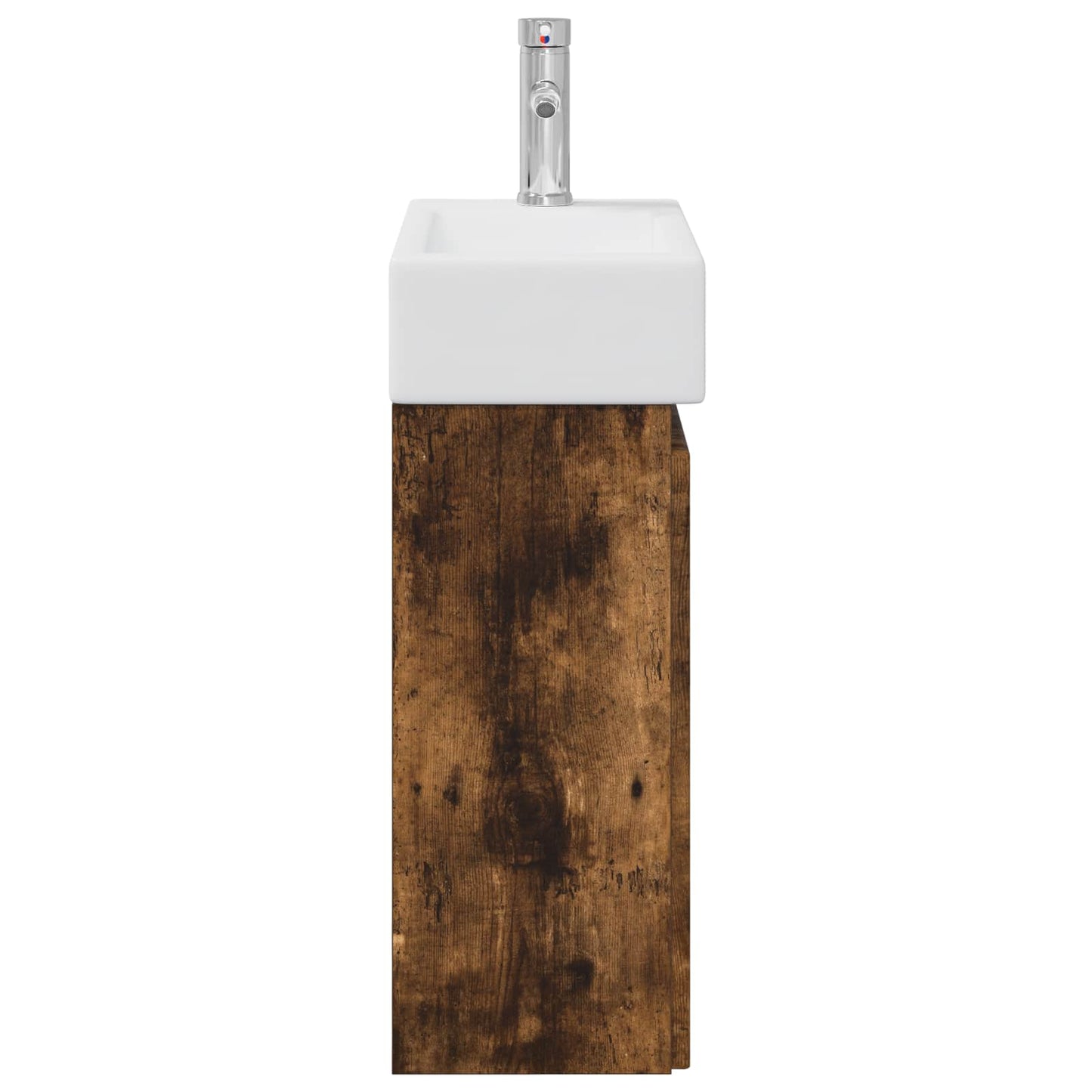 Mobile bagno con rubinetto Rovere Fumo 45,5 x 22,5 x 84 cm | homemem39