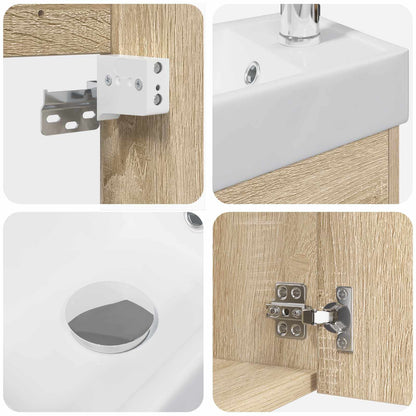 Mobile bagno con rubinetto Rovere Sonoma 40,5 x 22,5 x 62 cm | homemem39