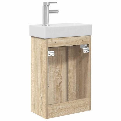 Mobile bagno con rubinetto Rovere Sonoma 40,5 x 22,5 x 62 cm | homemem39