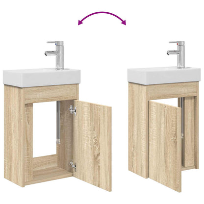 Mobile bagno con rubinetto Rovere Sonoma 40,5 x 22,5 x 62 cm | homemem39