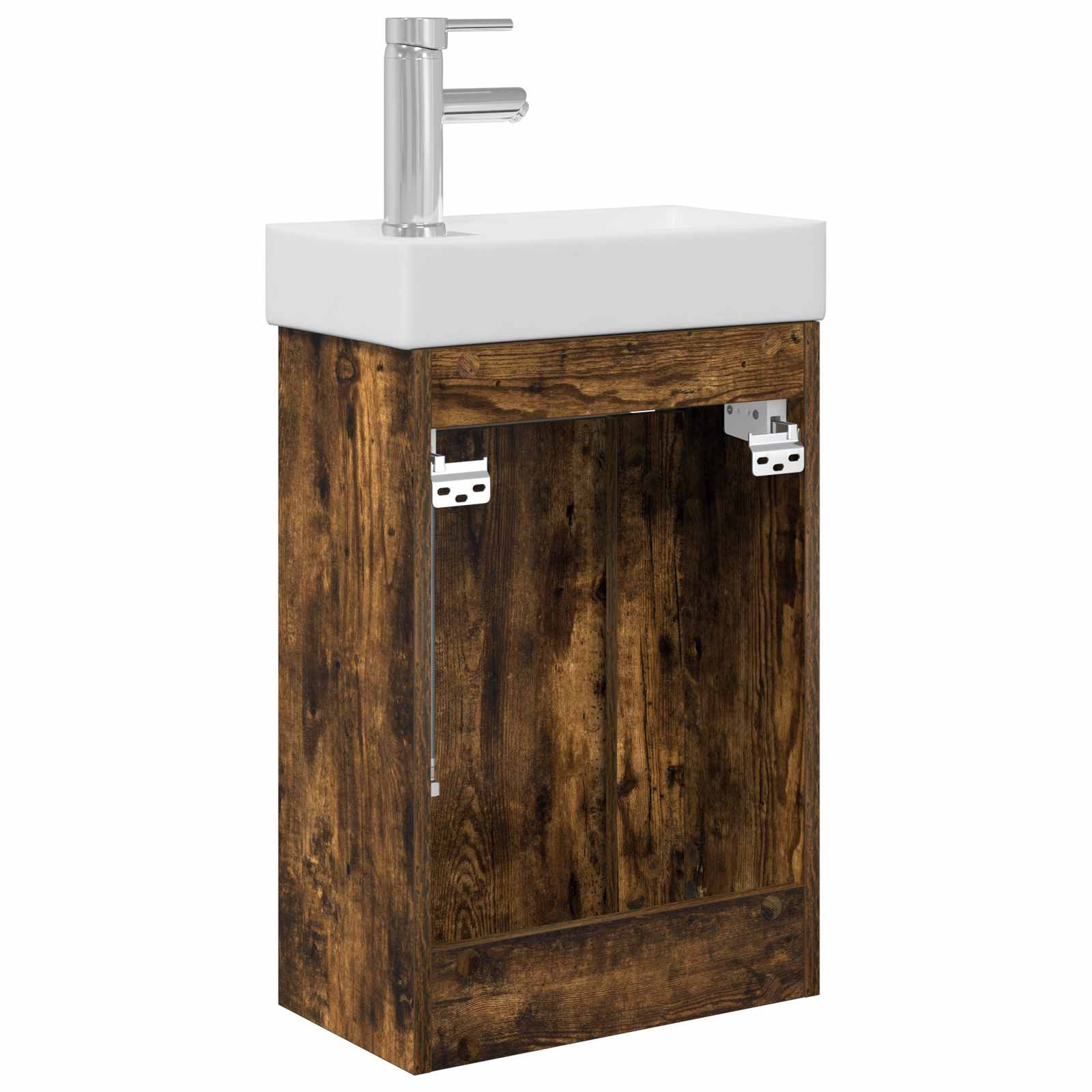 Mobile bagno con rubinetto Rovere Fumo 40,5 x 22,5 x 62 cm | homemem39