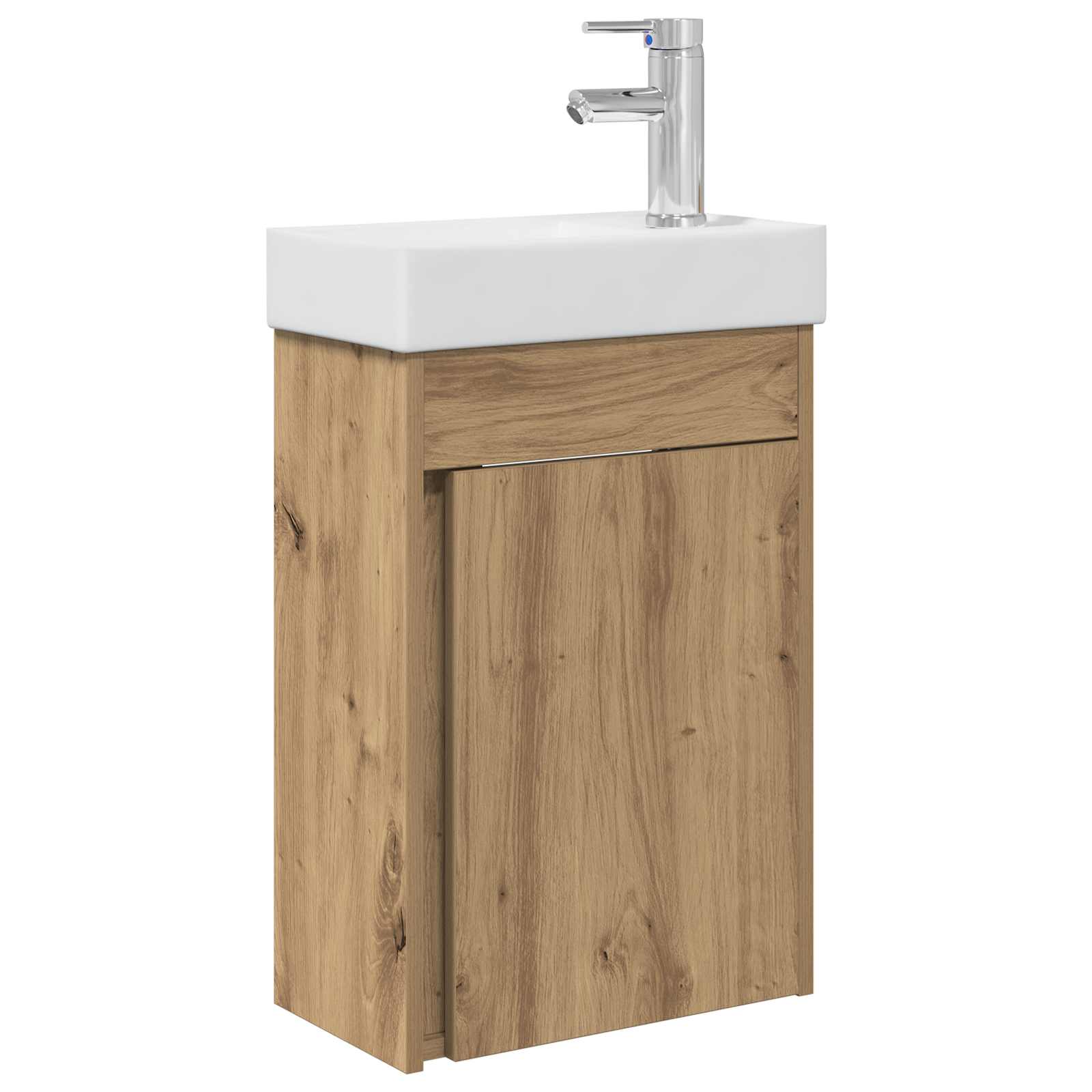 Mobile da bagno con lavabo con archiviazione Rovere artigianale | homemem39