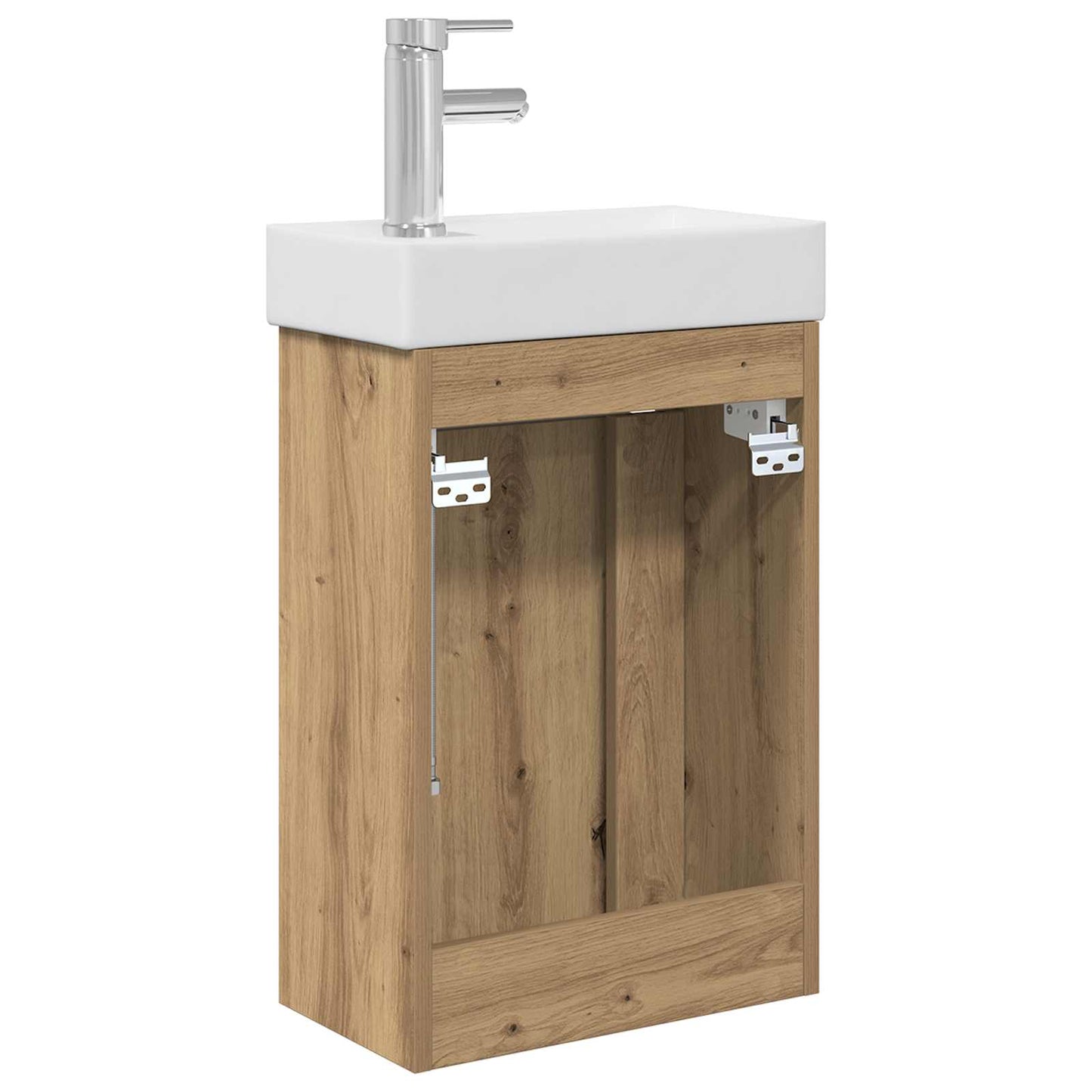 Mobile bagno con rubinetto Rovere Artigianale