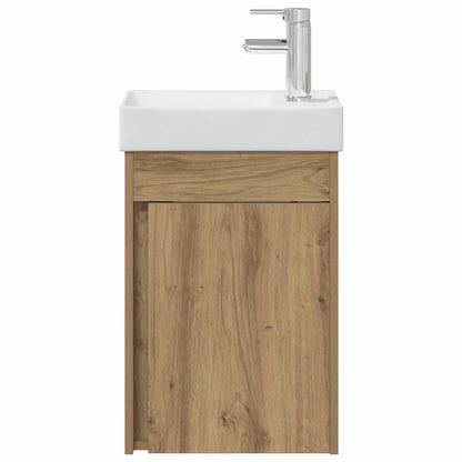 Mobile bagno con rubinetto Rovere Artigianale