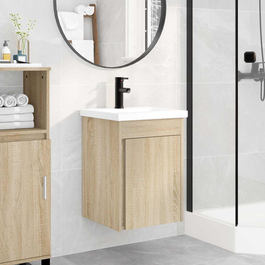 Mobile bagno con rubinetto Rovere Sonoma 42 x 40 x 74,5 cm - homemem39