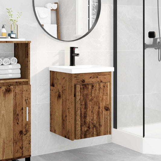 Mobile bagno con rubinetto Legno antico 42 x 40 x 74,5 cm - homemem39