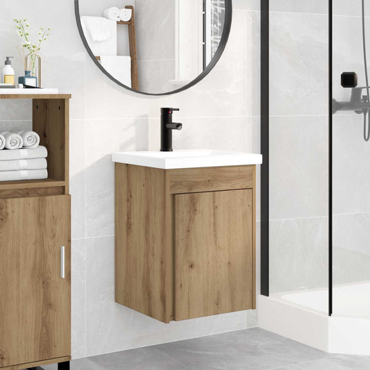 Mobile bagno con rubinetto Rovere Artigianale 42 x 40 x 74,5 cm - homemem39