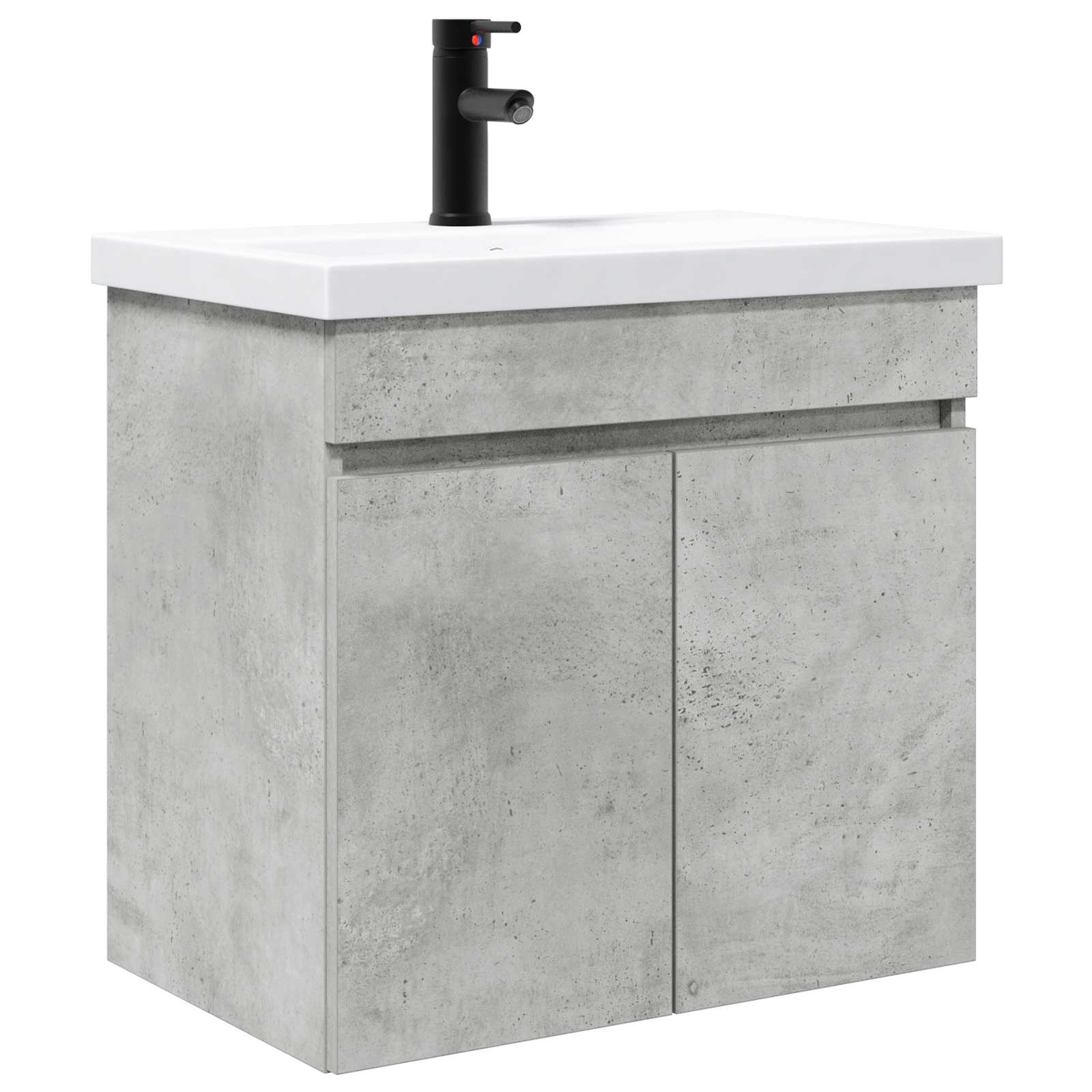 Mobile bagno con rubinetto Grigio Cemento 61 x 40 x 74,5 cm | homemem39