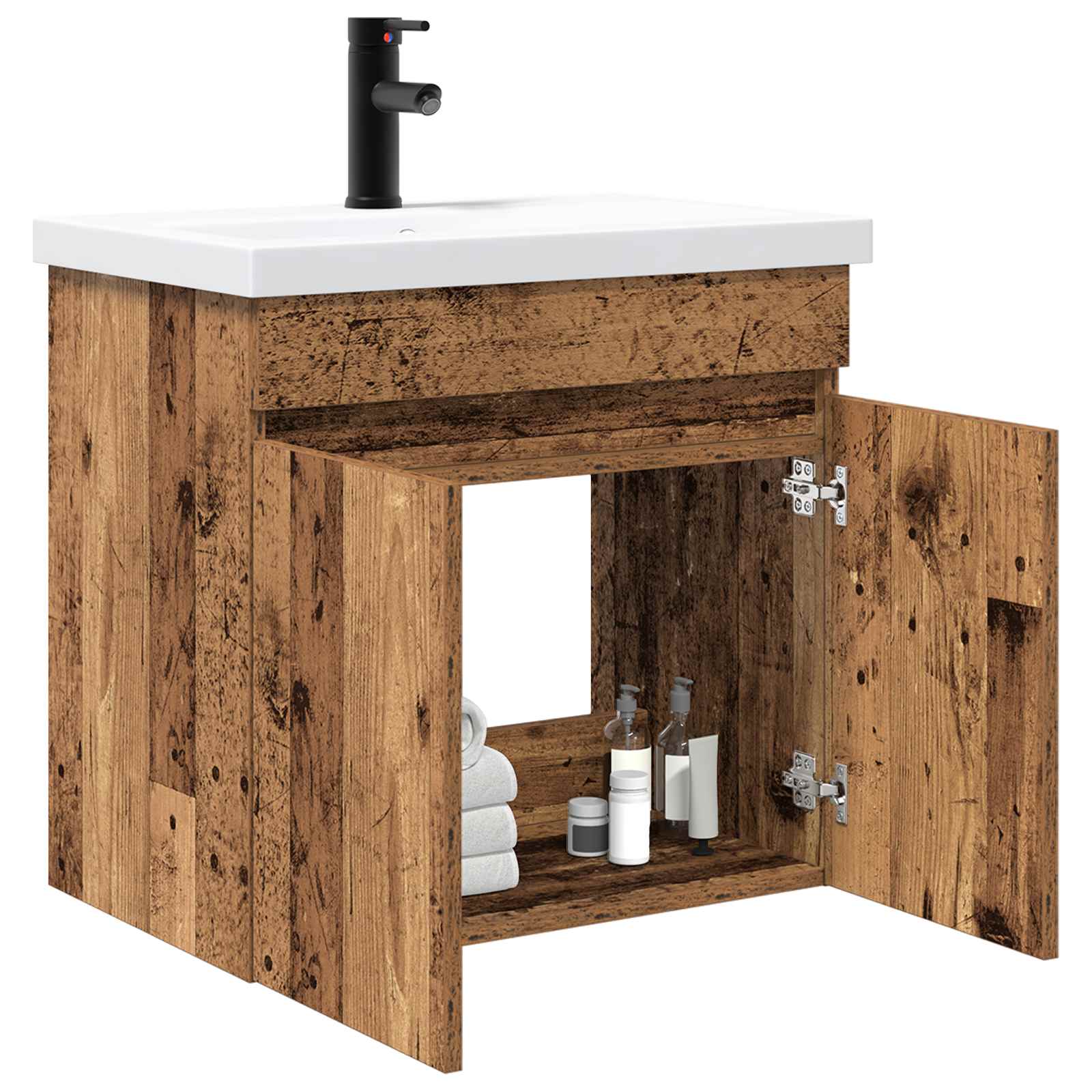 Mobile bagno con lavabo con porta Legno vecchio 61 x 39 x 58 cm | homemem39
