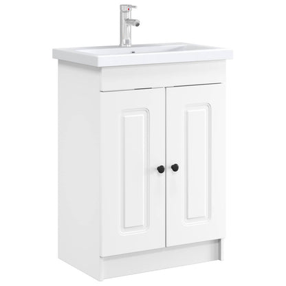 Mobiletto da bagno sotto il lavello Bianco 56 x 37,5 x 81 cm