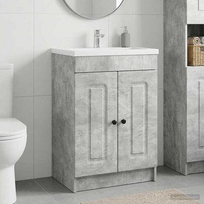 Mobiletto da bagno sotto il lavello Grigio Cemento | homemem39