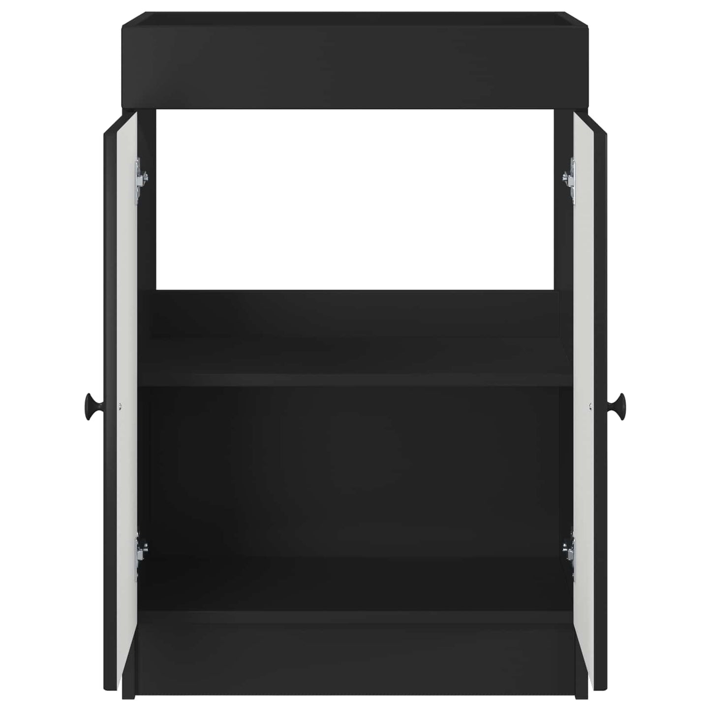 Mobiletto da bagno sotto il lavello Nero 78,5 x 37,5 x 81 cm | homemem39