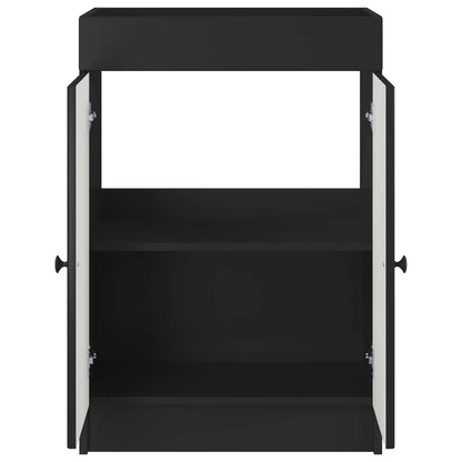 Mobiletto da bagno sotto il lavello Nero 78,5 x 37,5 x 81 cm | homemem39