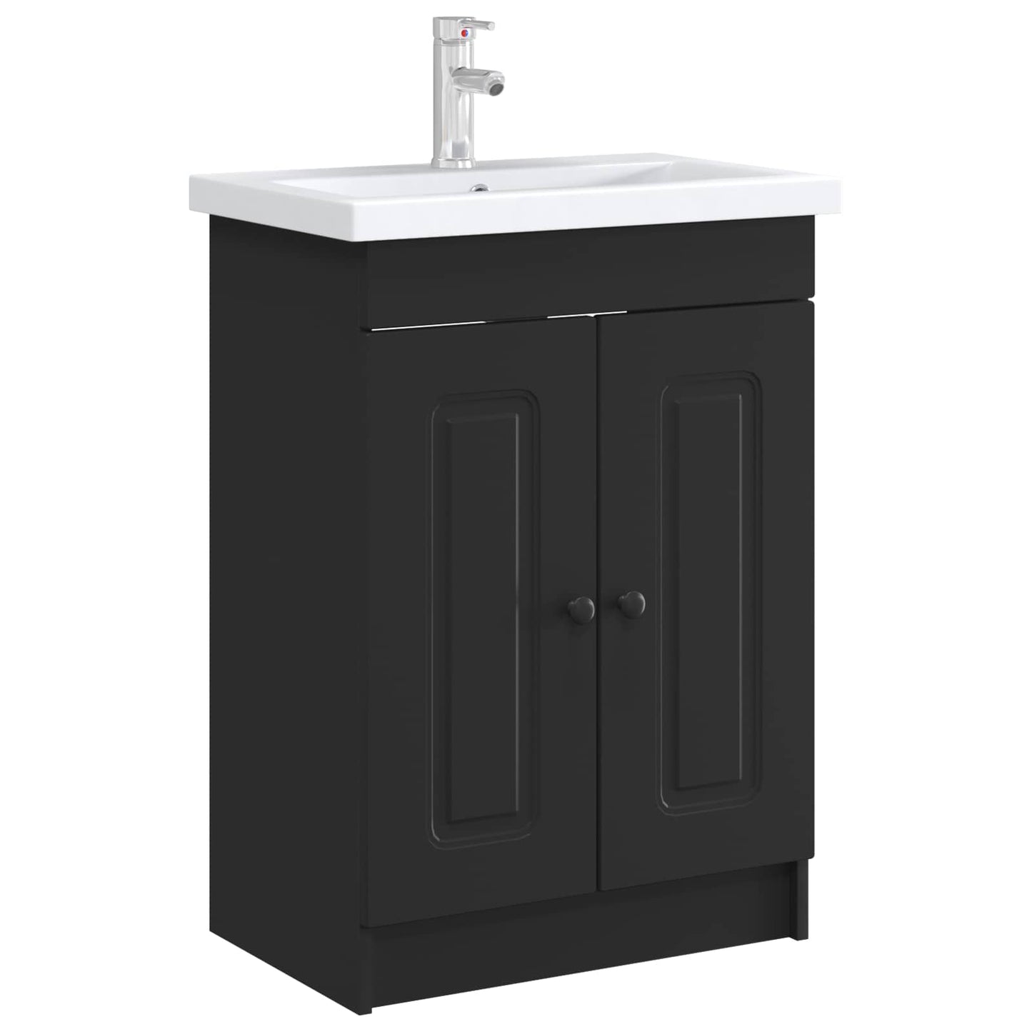 Mobiletto da bagno sotto il lavello Nero 78,5 x 37,5 x 81 cm | homemem39