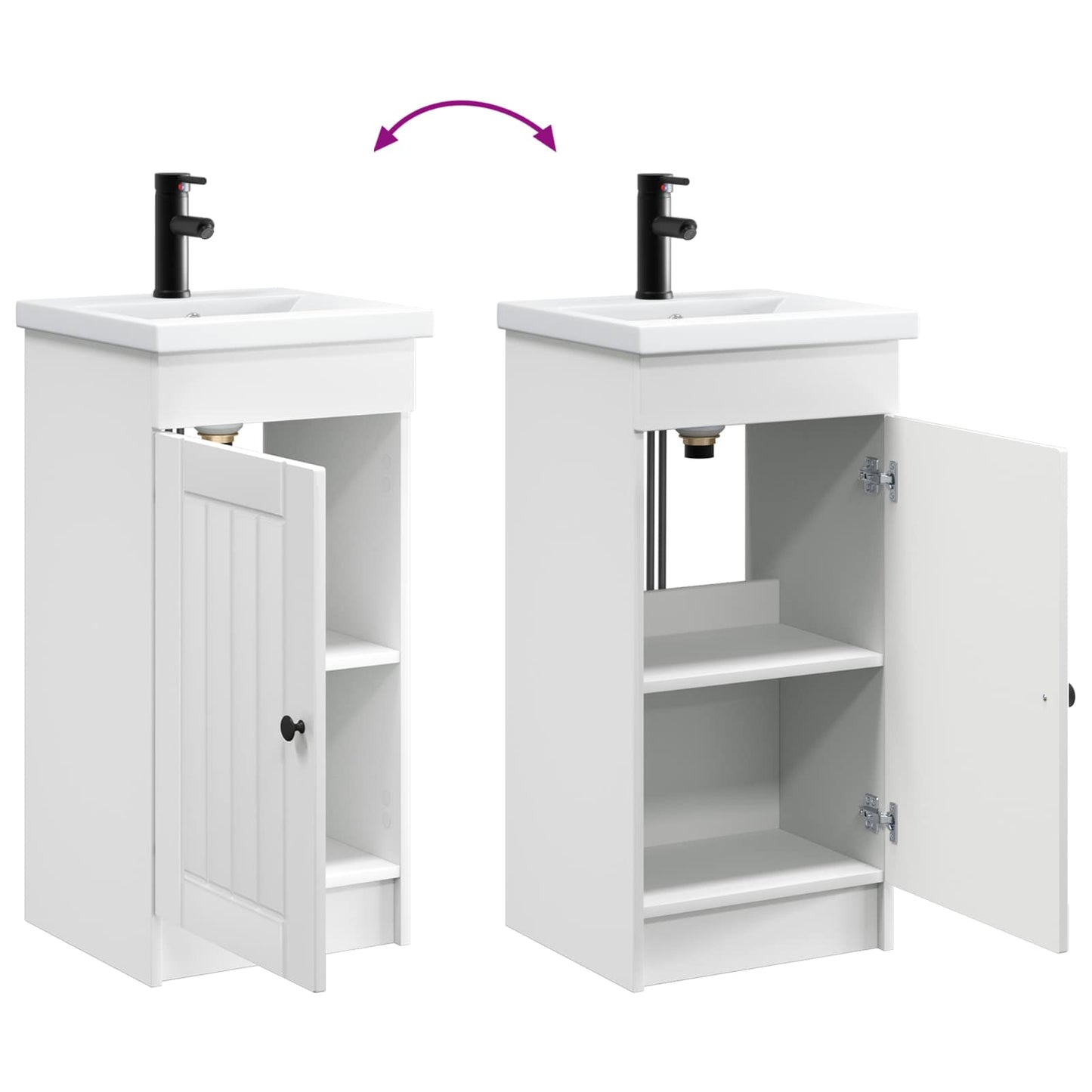 Mobile da bagno con lavabo Bianco Lucido 42 x 40 x 84,5 cm | homemem39