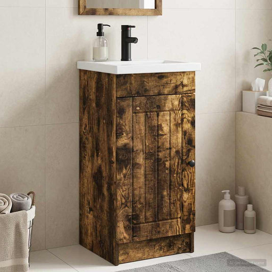Mobile da bagno con lavabo Rovere Fumo 42 x 40 x 84,5 cm - homemem39