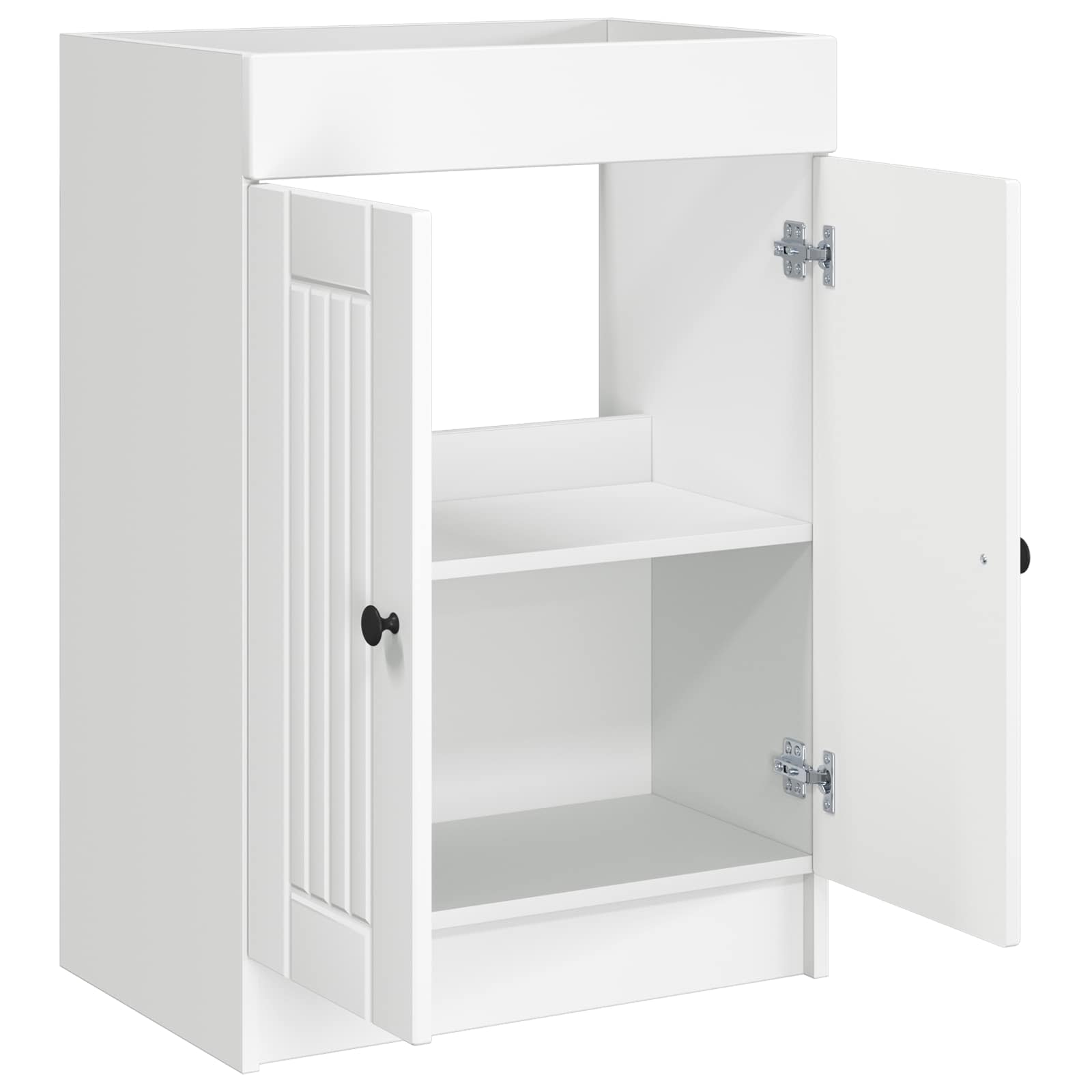 Mobiletto da bagno sotto il lavello Bianco 56 x 37,5 x 81 cm | homemem39