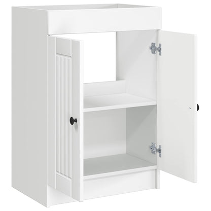 Mobiletto da bagno sotto il lavello Bianco 56 x 37,5 x 81 cm | homemem39