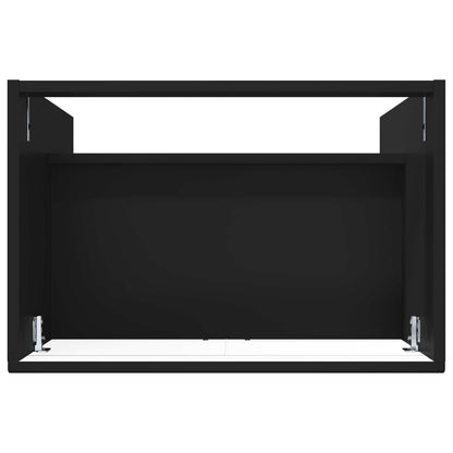 Mobiletto da bagno sotto il lavello Nero 56 x 37,5 x 81 cm | homemem39