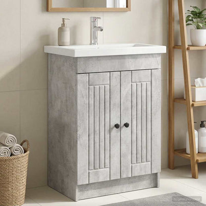 Mobiletto da bagno sotto il lavello Grigio Cemento | homemem39