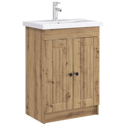 Mobiletto da bagno sotto il lavello Rovere Artigianale | homemem39