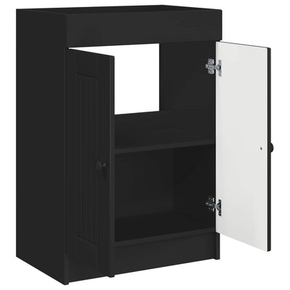 Mobiletto da bagno sotto il lavello Nero 78,5 x 37,5 x 81 cm | homemem39