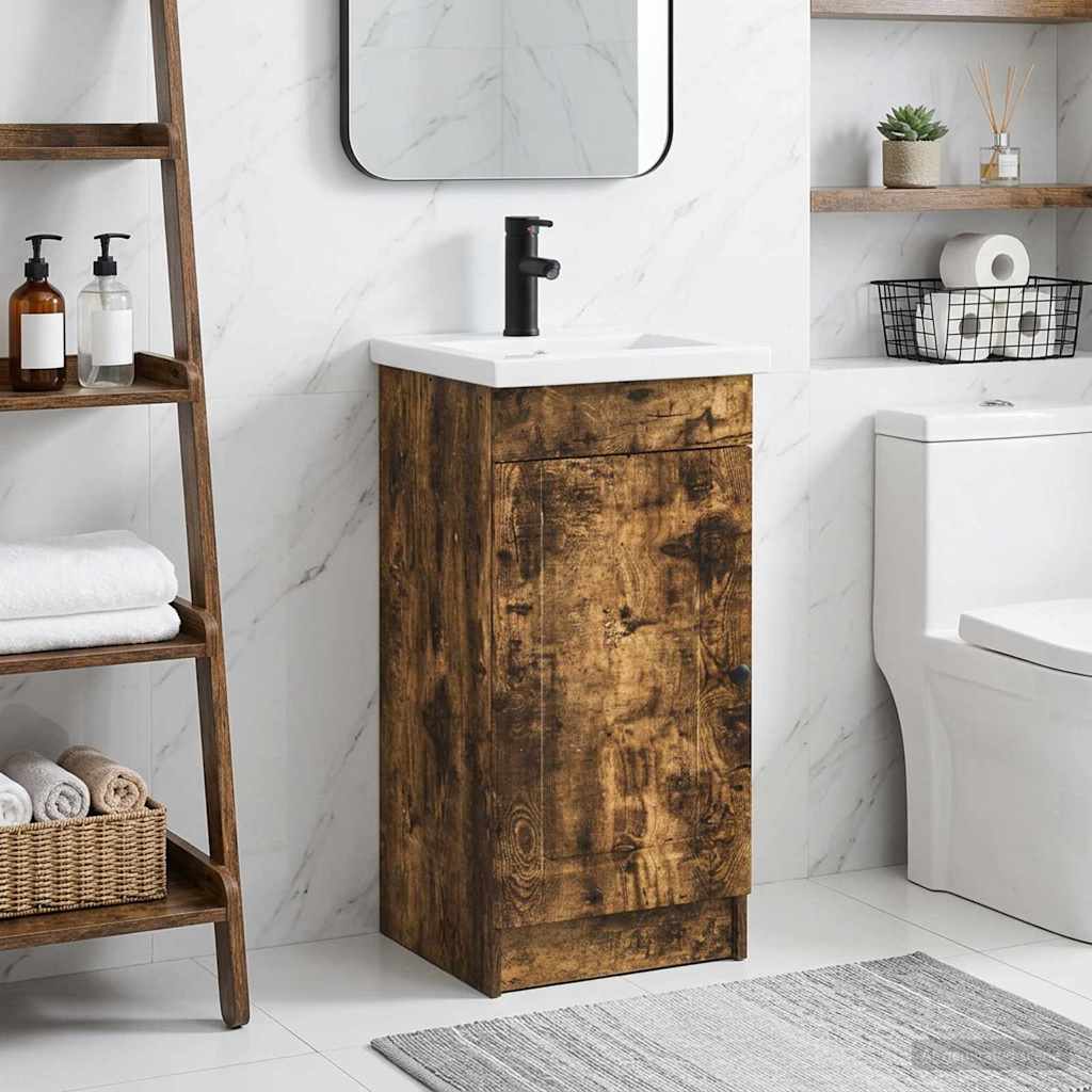 Mobile da bagno con lavabo Rovere Fumo 42 x 40 x 84,5 cm | homemem39