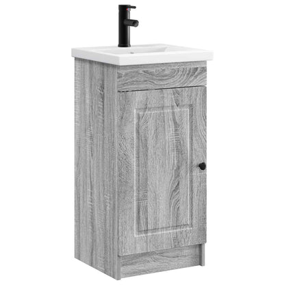 Mobile da bagno con lavabo Sonoma grigio 42 x 40 x 84,5 cm | homemem39