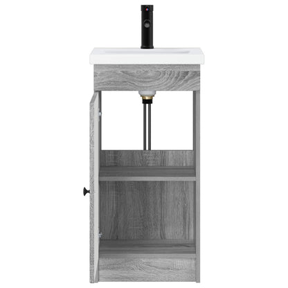Mobile da bagno con lavabo Sonoma grigio 42 x 40 x 84,5 cm | homemem39