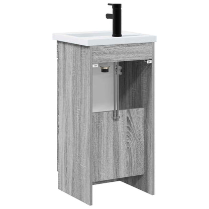 Mobile da bagno con lavabo Sonoma grigio 42 x 40 x 84,5 cm | homemem39