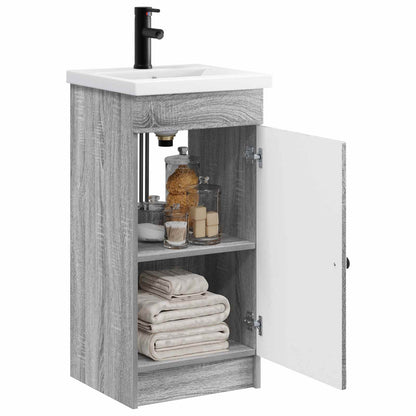 Mobile da bagno con lavabo Sonoma grigio 42 x 40 x 84,5 cm | homemem39