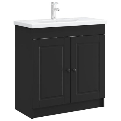 Mobiletto da bagno sotto il lavello Nero 56 x 37,5 x 81 cm | homemem39