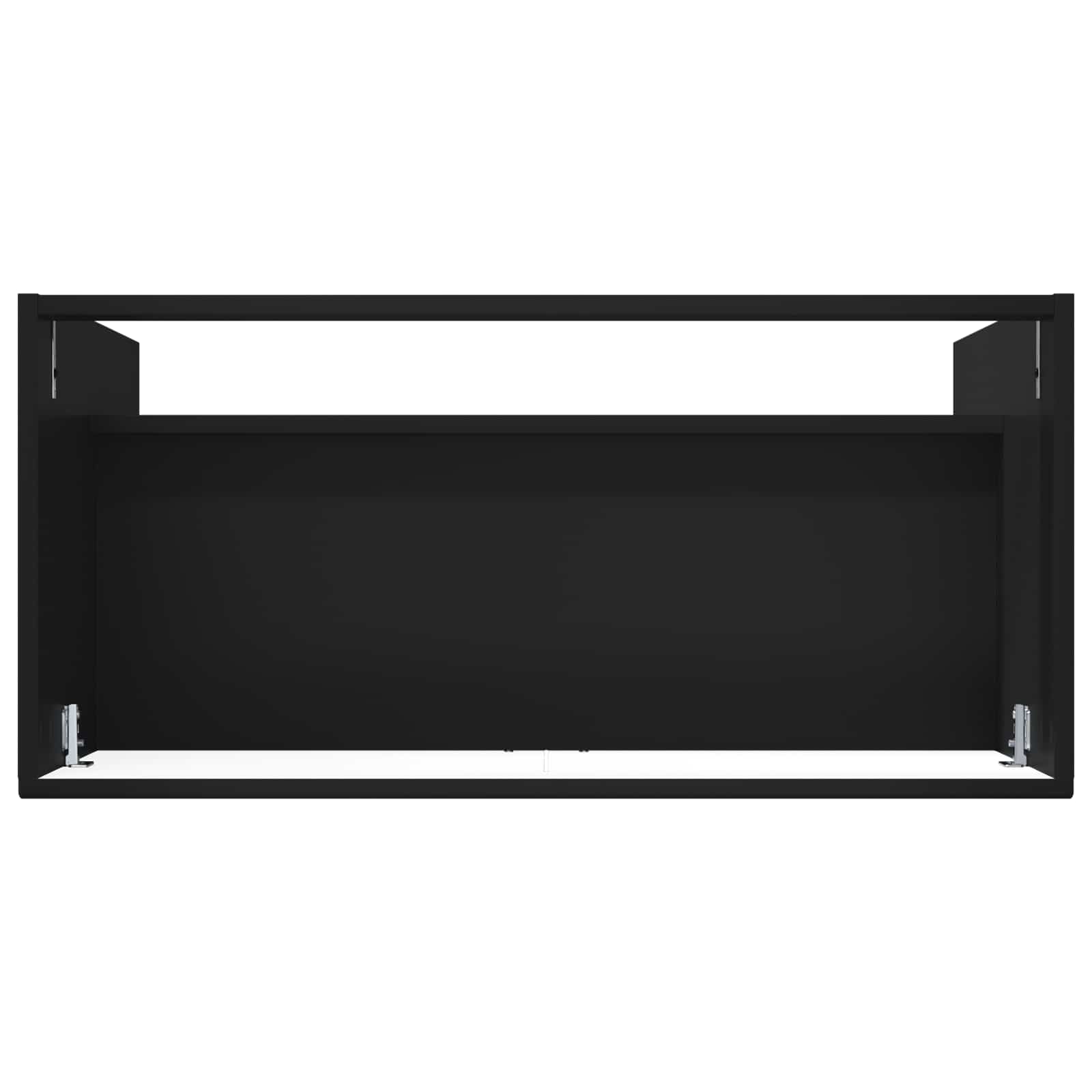 Mobiletto da bagno sotto il lavello Nero 56 x 37,5 x 81 cm | homemem39