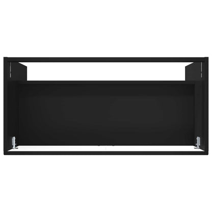 Mobiletto da bagno sotto il lavello Nero 56 x 37,5 x 81 cm | homemem39