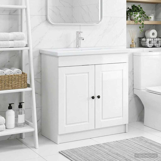 Mobiletto da bagno sotto il lavello Bianco Lucido - homemem39