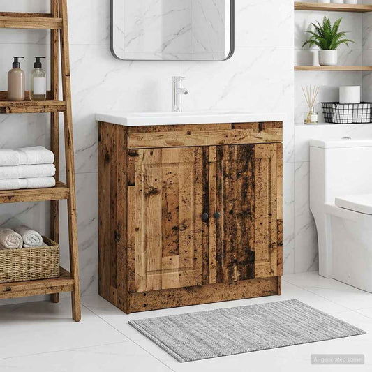 Mobiletto da bagno sotto il lavello Legno antico - homemem39