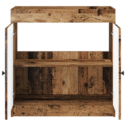 Mobiletto da bagno sotto il lavello Legno antico