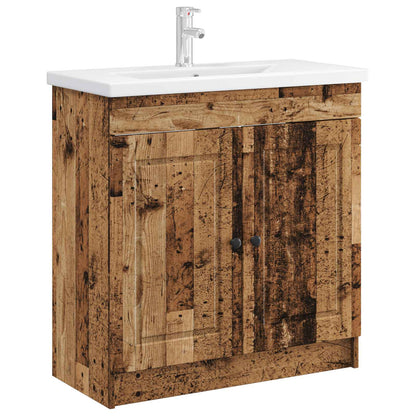 Mobiletto da bagno sotto il lavello Legno antico