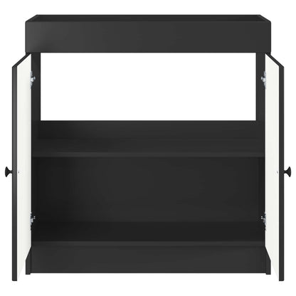 Mobiletto da bagno sotto il lavello Nero 78,5 x 37,5 x 81 cm | homemem39